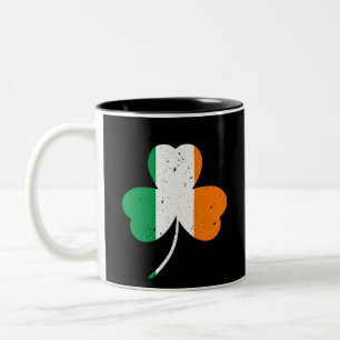 Irish Kleeblatt St Patrick's Day Zweifarbige Tasse