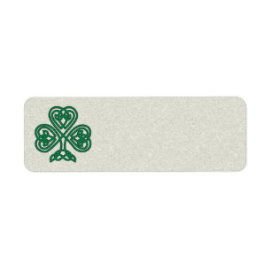 IRISH KLEEBLATT SYMBOL ADRESSE ETIKETTEN