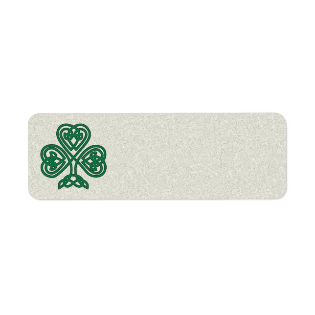 IRISH KLEEBLATT SYMBOL ADRESSE ETIKETTEN (Vorne)