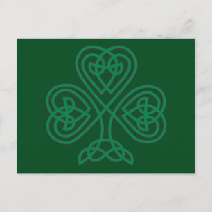 IRISH KLEEBLATT SYMBOL POSTKARTE