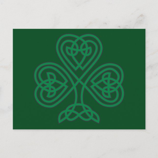 IRISH KLEEBLATT SYMBOL POSTKARTE (Vorderseite)