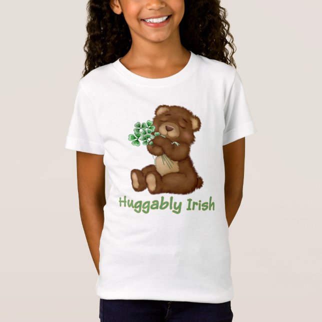 Irish Kleeblatt Teddy T-Shirt (Vorderseite)