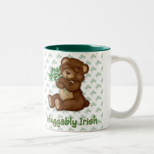 Irish Kleeblatt Teddy Zweifarbige Tasse (Rechts)