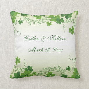 Irish Kleeblatt Wedding Kissen