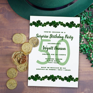 Irish Kleeblatts März Birthday Party Einladung