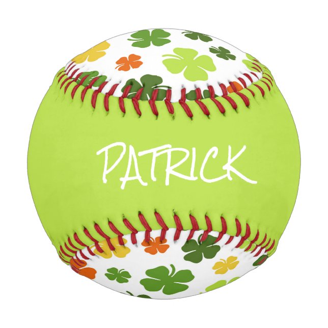 Irish Kleeblatts NAME Sports St Patricks Day Baseball (Rückseite)