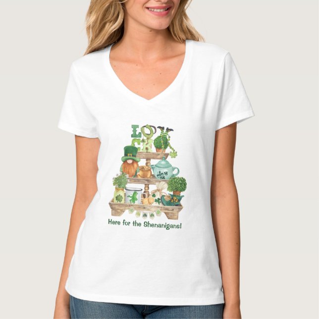 Irish Knickack Stand Custom St Patrick's Day T-Shirt (Vorderseite)