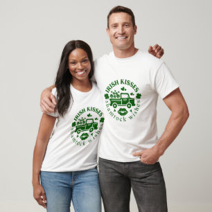 Irish küsst Truck mit Klee St. Patricks Day T-Shirt