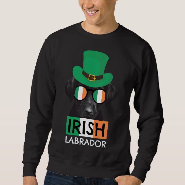 Irish Labrador Retriever Dog St Patricks Day Sweatshirt (Vorderseite)