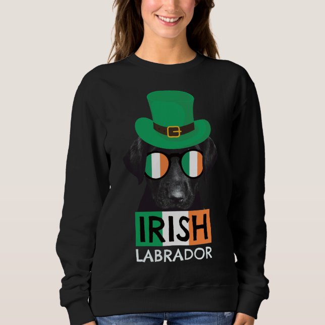 Irish Labrador Retriever Dog St Patricks Day Sweatshirt (Vorderseite)