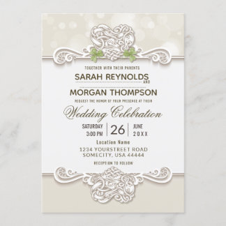 Irish Lace Wedding Einladung