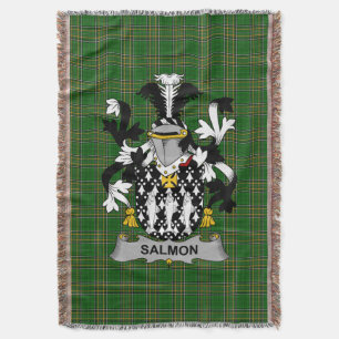 Irish Lachs Coat of Arms Familienwappen Irland Decke