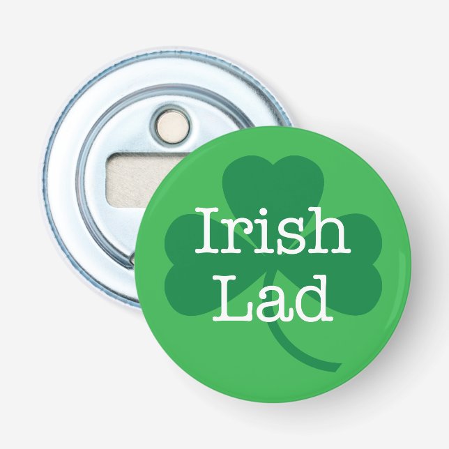 Irish Lad-Kleeblatt St. Patrick's Day Bottle Opene Flaschenöffner (Vorderseite)