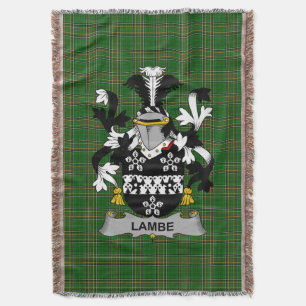 Irish Lambe Coat of Arms Familienwappen Irland Decke