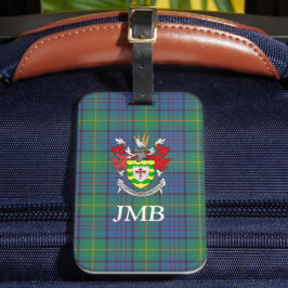 Irish Landkreis Donegal Tartan Monogram Gepäckanhänger