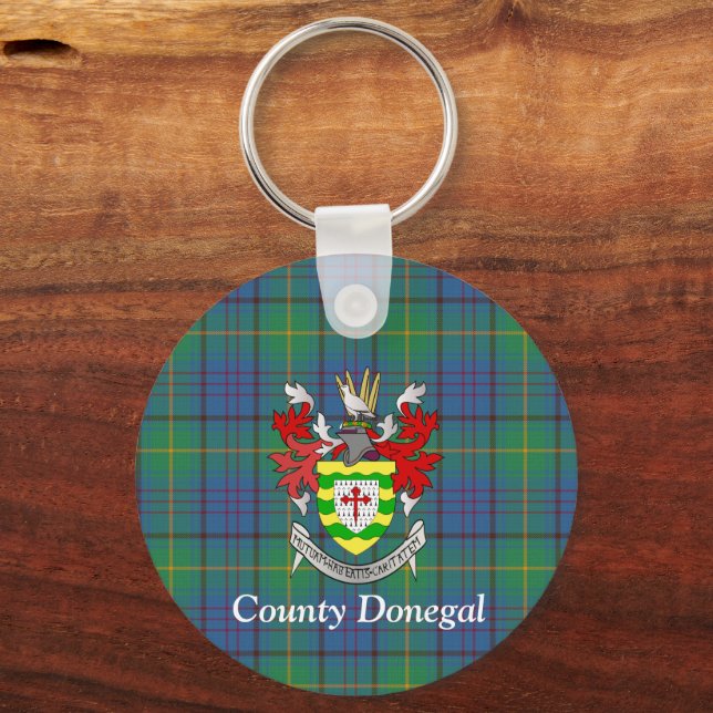 Irish Landkreis Donegal Tartan Personalisiert Schlüsselanhänger (Rückseite)