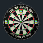Irish Landkreis Kerry Ireland Dartboard Dartscheibe<br><div class="desc">Ideal für Bar, Pub, Hotel oder sogar Ihre eigene Zuhause in Landkreis Kerry, Irland. Es würde überall auf der Welt als Erinnerung dieses wunderschönen irischen Landkreises auch gut aussehen. Dieses Dartboard trägt das offizielle Landkreis Wappen auf dem Single zwanzig und auf jeder Seite. Ändern Sie den Text oben und unten...</div>