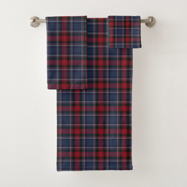 Irish Landkreis Louth Tartan Kariert Badhandtuch Set (Insitu)