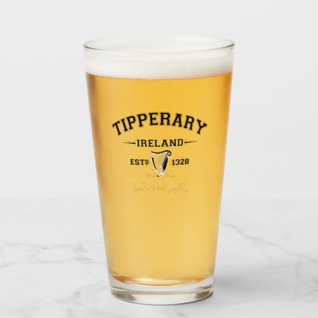 Irish Landkreis Tipperary Ireland Personalisierter Glas (Vorne (Gefüllt))