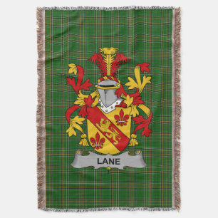 Irish Lane Coat of Arms Familienwappen Irland Decke