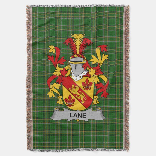 Irish Lane Coat of Arms Familienwappen Irland Decke (Vorderseite Vertikal)