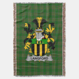 Irish Langford Coat of Arms Familienwappen Irland Decke
