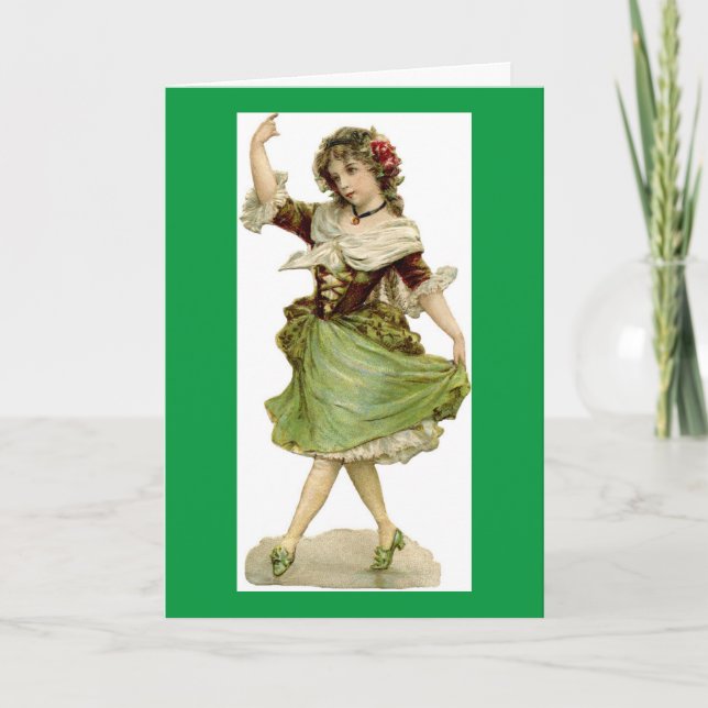 Irish Lass Holiday Card Feiertagskarte (Vorderseite)