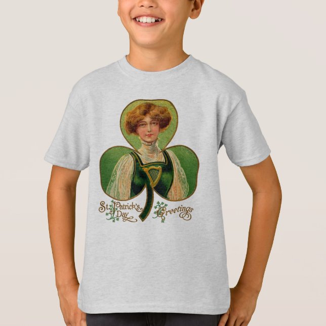 Irish Lass St. Patrick's Day Kid's Shirt (Vorderseite)