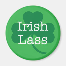 Irish Lass, St. Patrick's Day Kleeblatt Magnet