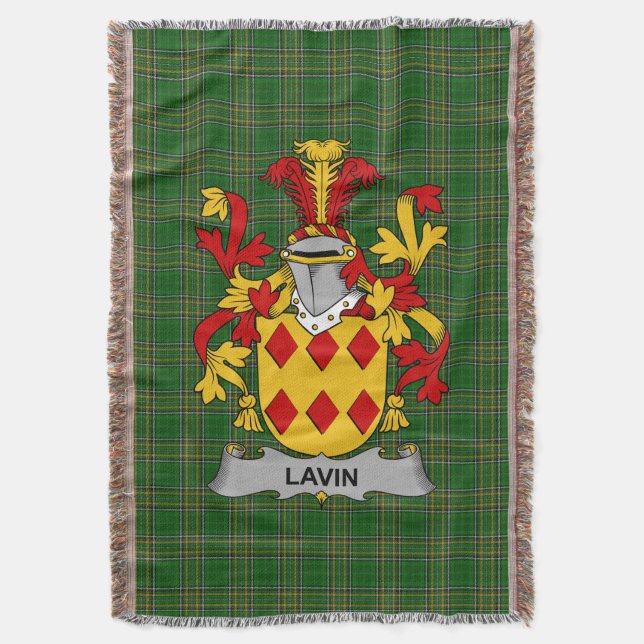 Irish Lavin oder O_Lavin Coat of Arms Familienwapp Decke (Vorderseite Vertikal)