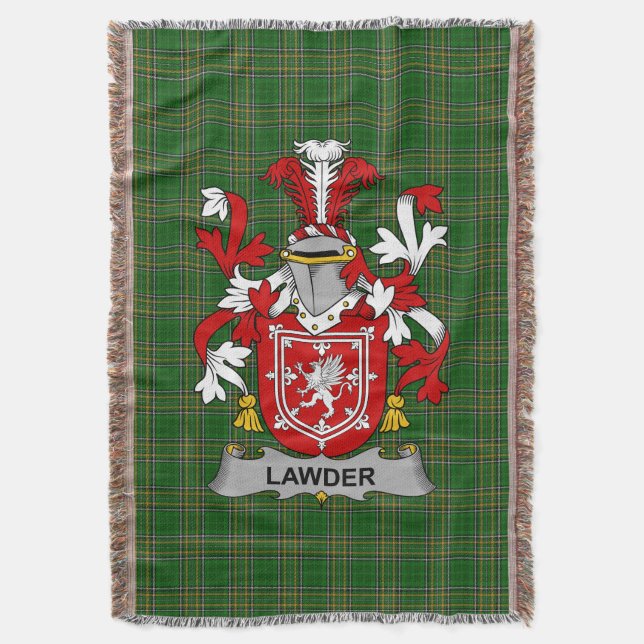 Irish Lawder oder Lauder Coat of Arms Familienwapp Decke (Vorderseite Vertikal)
