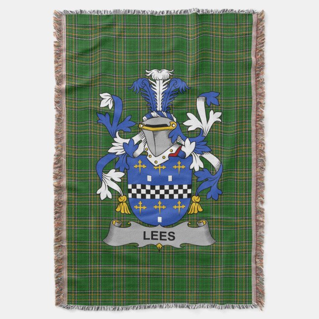 Irish Lees oder McAleese Coat of Arms Familienwapp Decke (Vorderseite Vertikal)