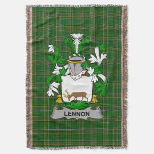 Irish Lennon oder O_Lennon Coat of Arms Family Cre Decke