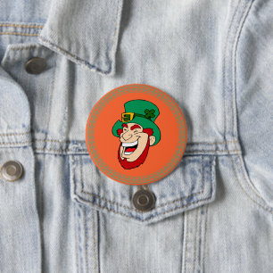 Irish Leprechaun Button