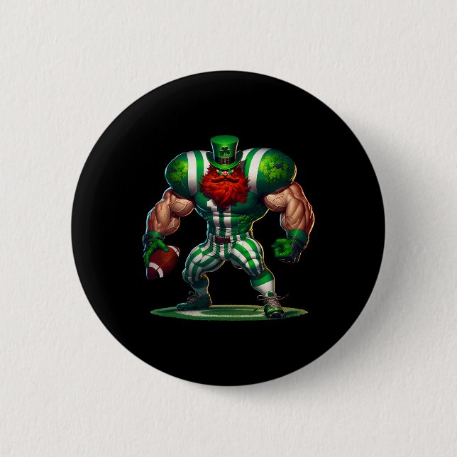 Irish Leprechaun Footll Player Sp Button (Vorderseite)