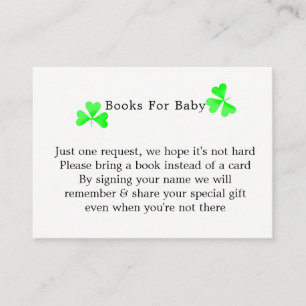 Irish Leprechaun Lucky Kleeblatt Books for Baby Begleitkarte