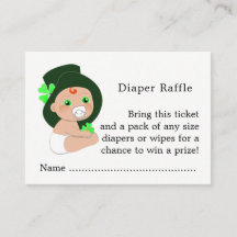Irish Leprechaun Lucky Kleeblatt Diaper Raffle