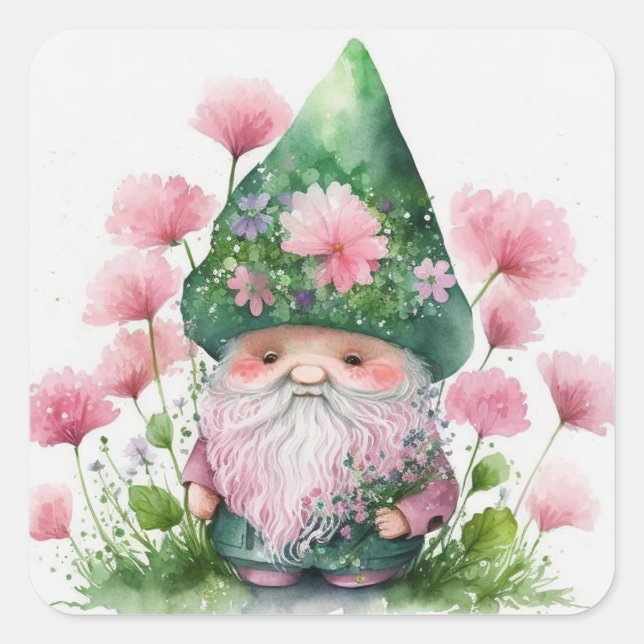 Irish Leprechaun Quadratischer Aufkleber (Vorderseite)