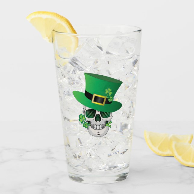 Irish Leprechaun Skull Glas (Vorderseite Ice)