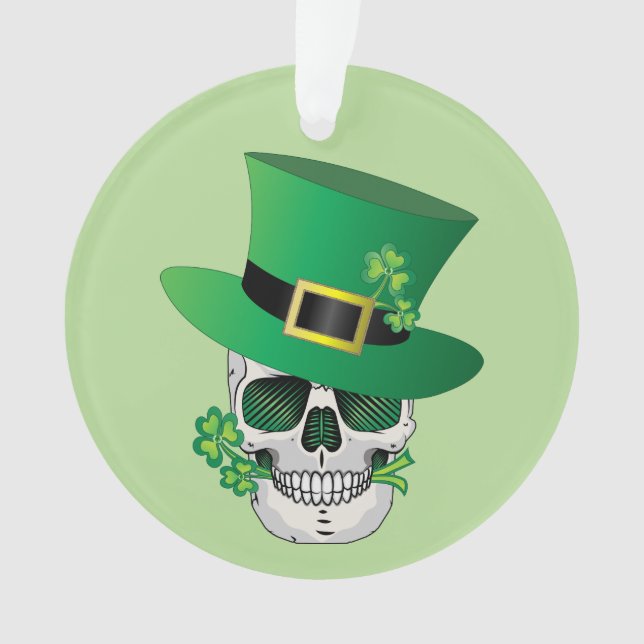 Irish Leprechaun Skull Ornament (Vorderseite)