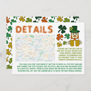 Irish Leprechaun, St Patrick's Day Detail Card Einladung