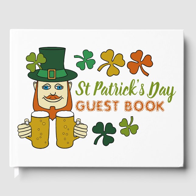 Irish Leprechaun, St Patrick's Day Gästebuch (Vorderseite)
