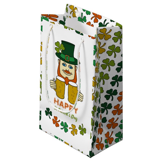 Irish Leprechaun, St Patrick's Day Kleine Geschenktüte (Vorderseite Schrägansicht)