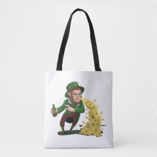 Irish Leprechaun Tossing Lucky Cookies Funny