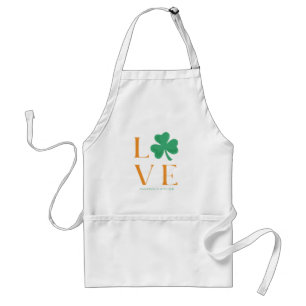 Irish Liebe Kleeblatt Green und Orange Custom Schürze