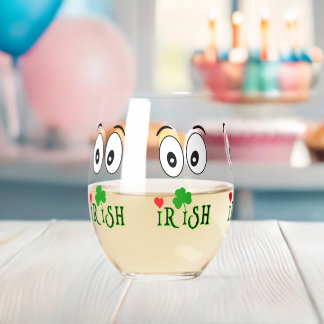 Irish Lights Clover Patricks Weinglas Ohne Stiel