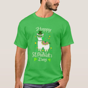 Irish Llama Alpaca Face Niedlich St Patrick Day Ba T-Shirt