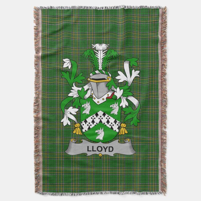 Irish Lloyd Coat of Arms Familienwappen Irland Decke (Vorderseite Vertikal)