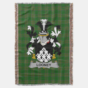 Irish Looney oder O_Lunney Coat of Arms Family Cre Decke
