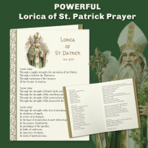 Irish Lorica of St. Patrick Prayer Card